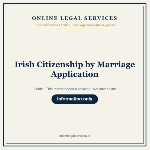 Irish Citizenship by Marriage Application – guide