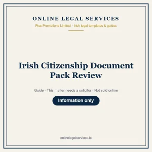 Irish Citizenship Document Pack Review – guide
