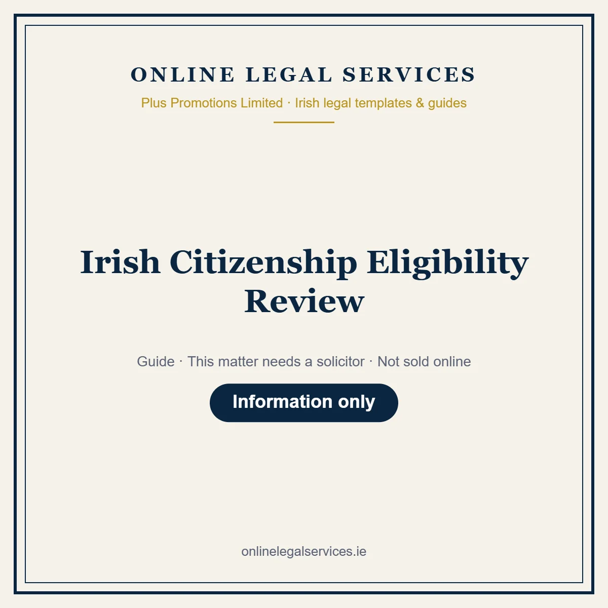 Irish Citizenship Eligibility Review – guide