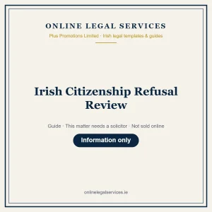 Irish Citizenship Refusal Review — Guide – guide