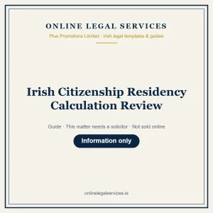 Irish Citizenship Residency Calculation Review – guide