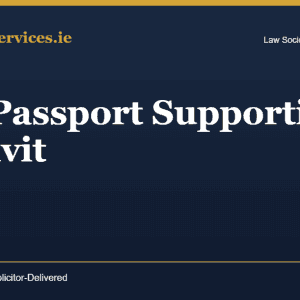 Irish Passport Supporting Affidavit