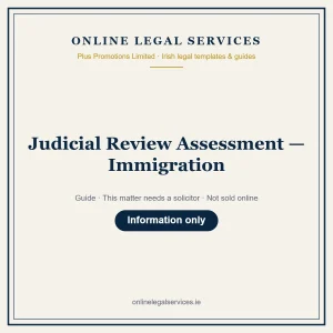 Judicial Review Assessment — Immigration – guide