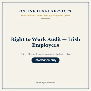 Right to Work Audit — Irish Employers – guide
