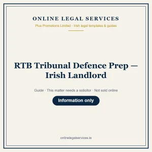 RTB Tribunal Defence Prep — Irish Landlord – guide