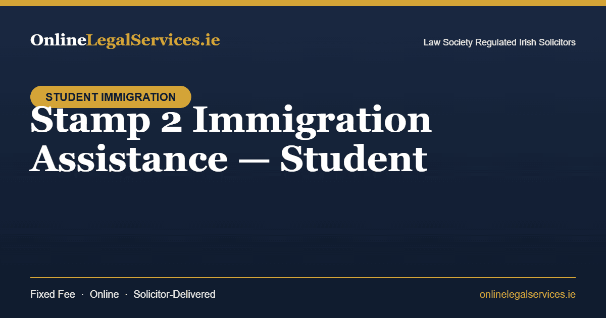 Stamp 2 Immigration Assistance โ Student