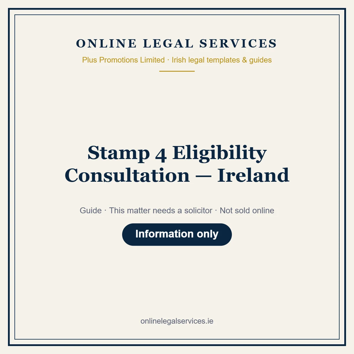 Stamp 4 Eligibility Consultation — Ireland – guide