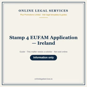Stamp 4 EUFAM Application — Ireland – guide