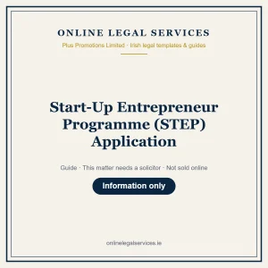 Start-Up Entrepreneur Programme (STEP) Application – guide