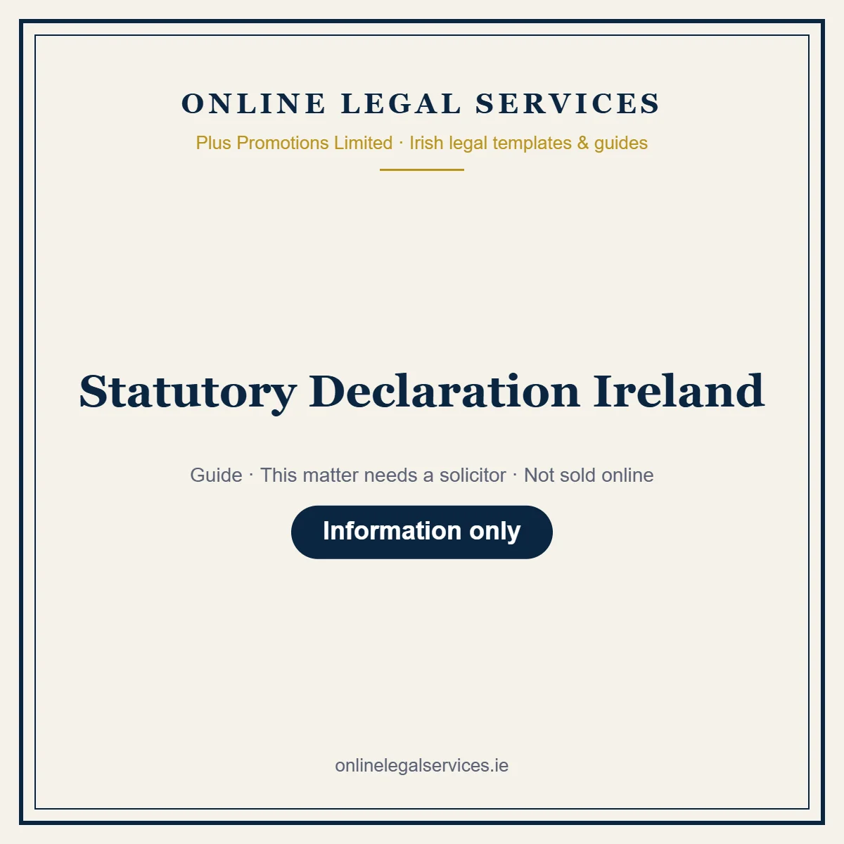 Statutory Declaration Ireland – guide
