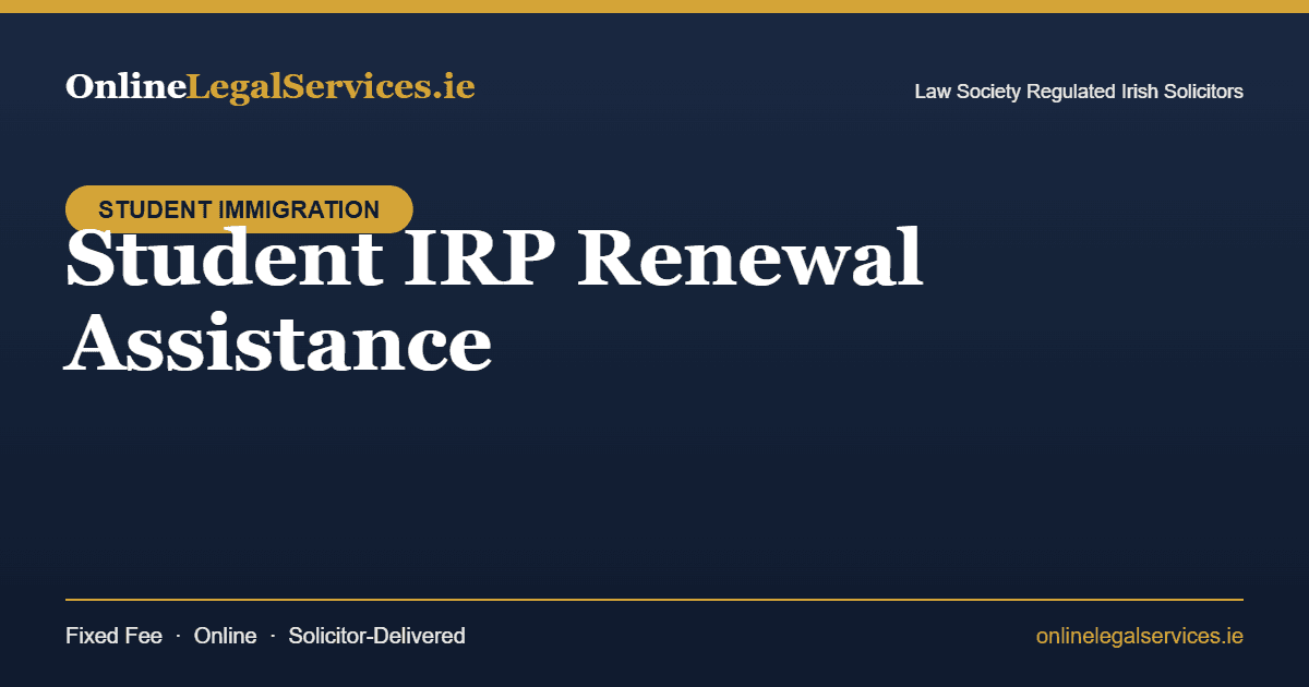 Student IRP Renewal Assistance
