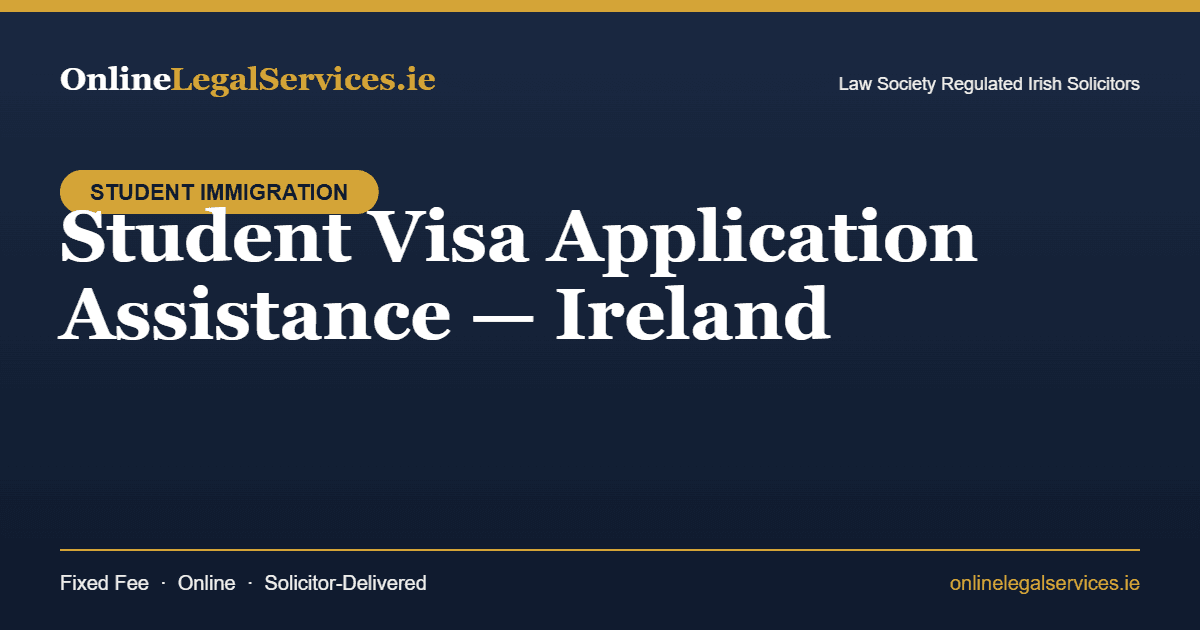 Student Visa Application Assistance — Ireland