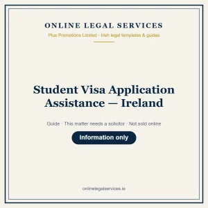 Student Visa Application Assistance — Ireland – guide