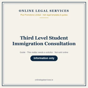 Third Level Student Immigration Consultation – guide