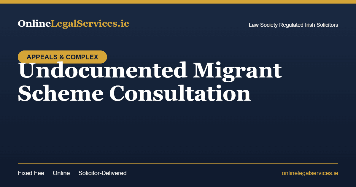 Undocumented Migrant Scheme Consultation