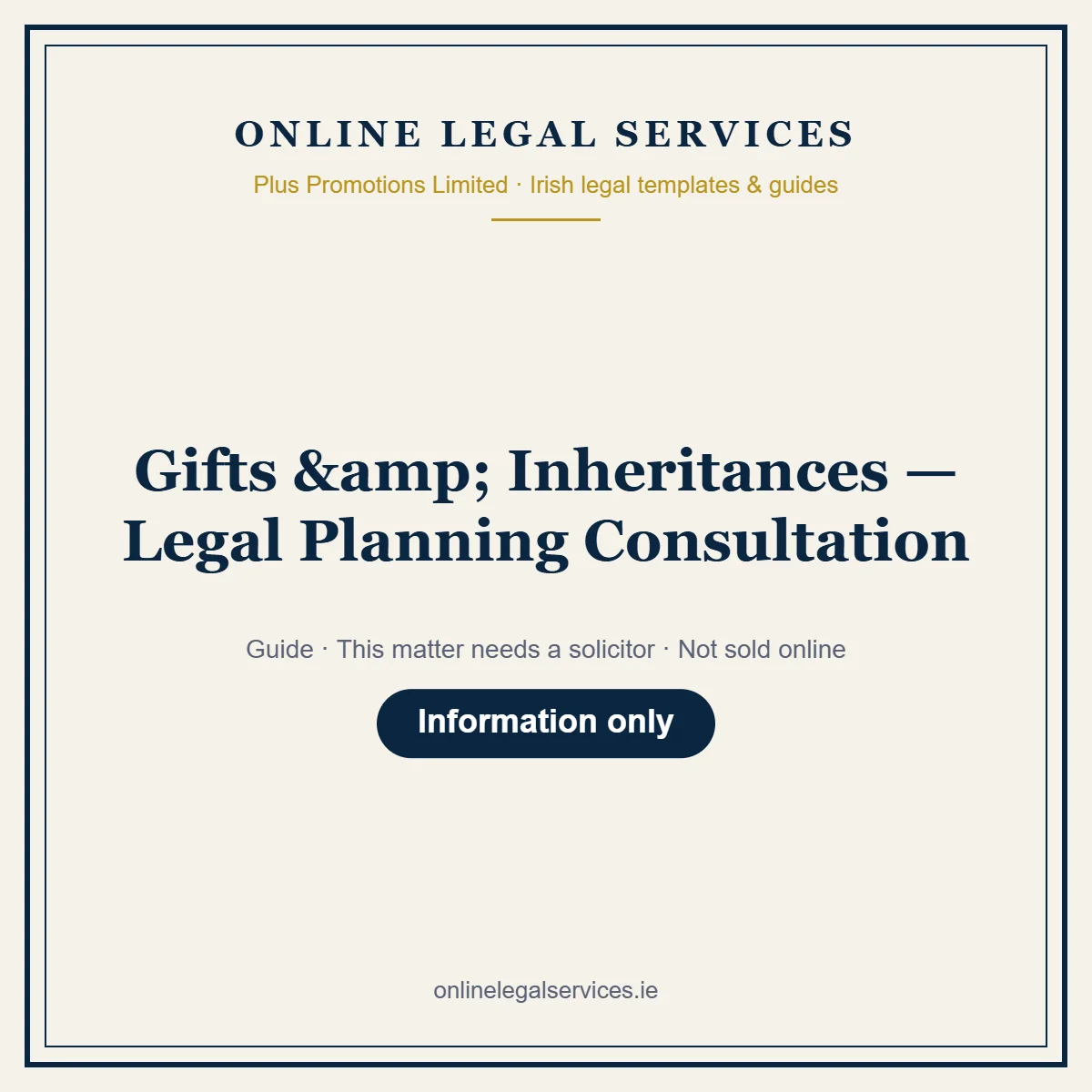 Gifts & Inheritances — Legal Planning Consultation – guide