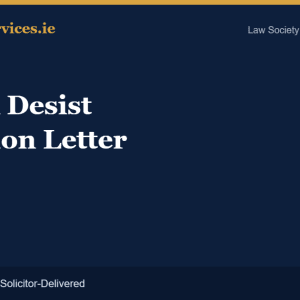 Cease & Desist Escalation Letter — Solicitor Follow-Up, Fixed Fee €145