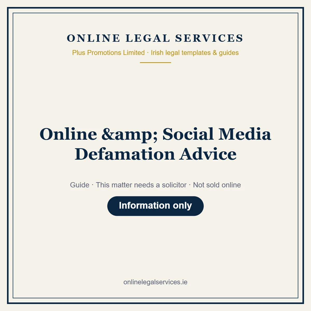 Online & Social Media Defamation Advice – guide