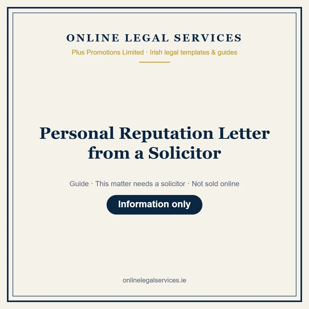 Personal Reputation Letter from a Solicitor – guide