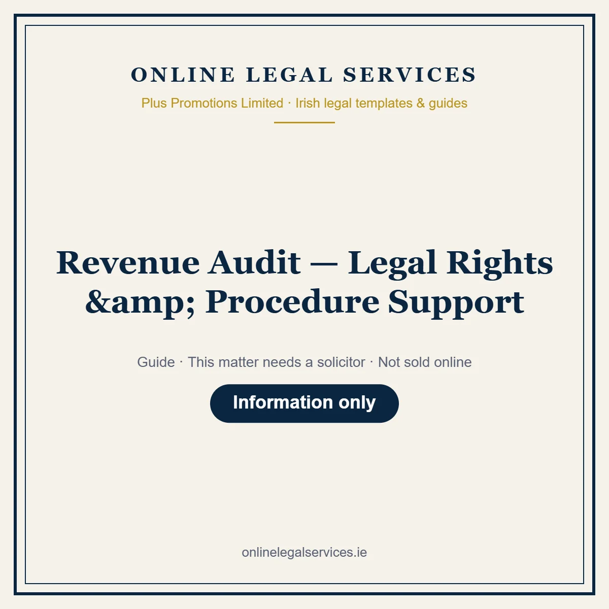 Revenue Audit — Legal Rights & Procedure Support – guide