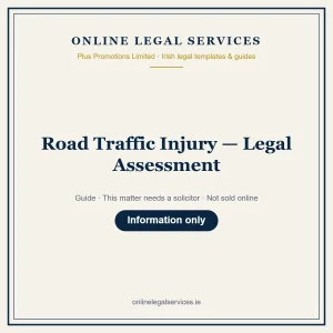 Road Traffic Injury — Legal Assessment — Guide – guide