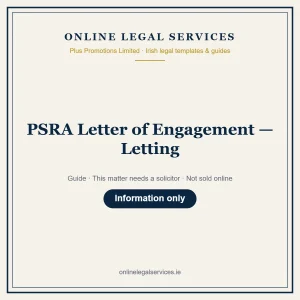 PSRA Letter of Engagement — Letting — Guide – guide