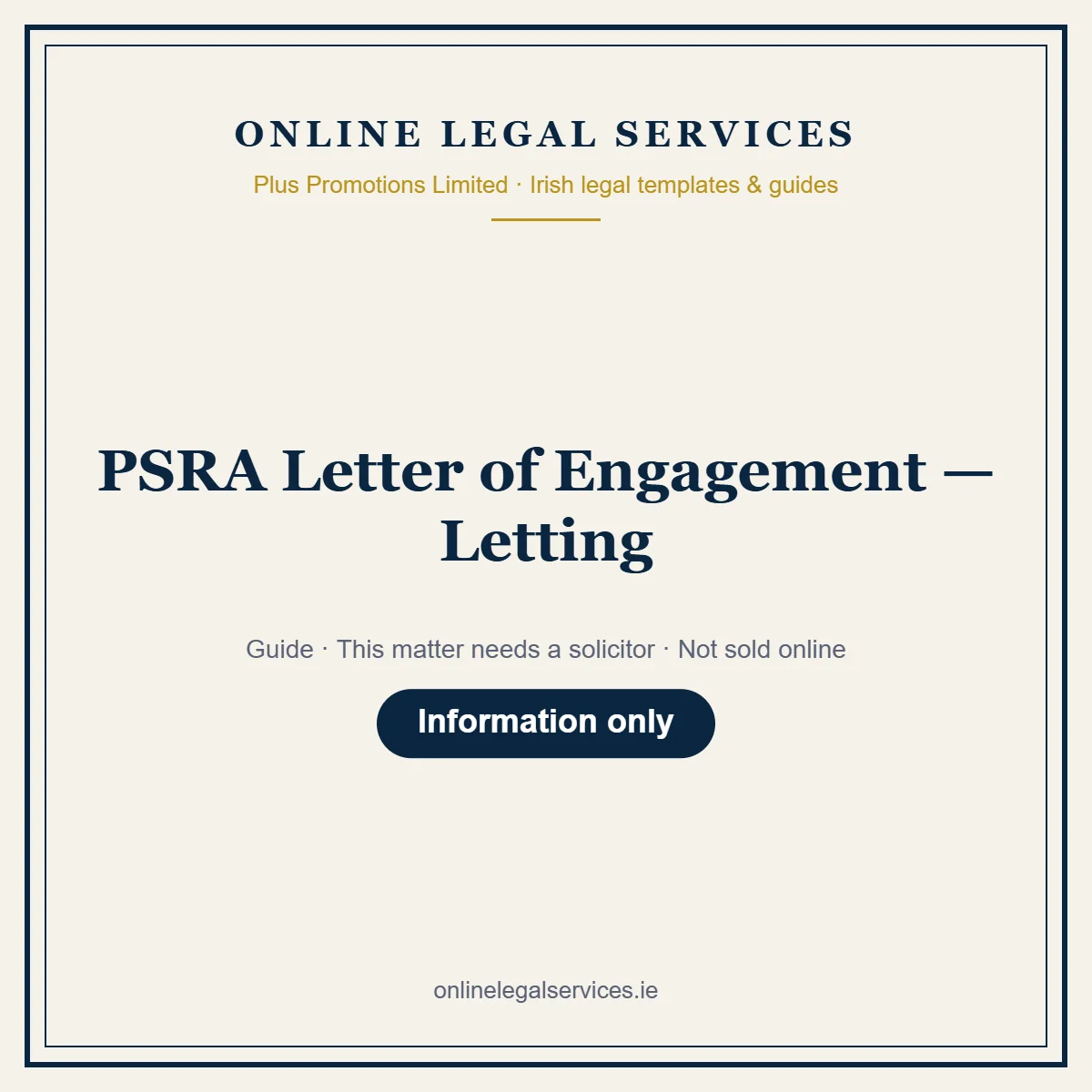 PSRA Letter of Engagement — Letting — Guide – guide