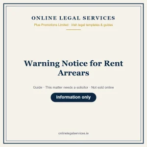 Warning Notice for Rent Arrears — Guide – guide