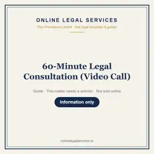 60-Minute Legal Consultation (Video Call) — information guide | OnlineLegalServices.ie