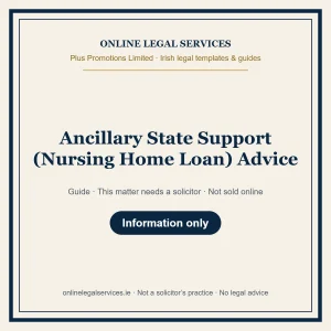 Ancillary State Support (Nursing Home Loan) Advice – guide