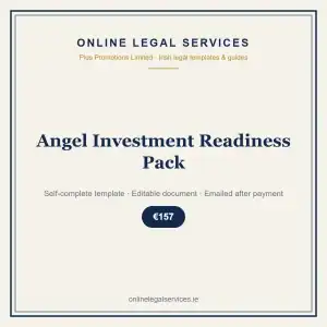 Angel Investment Readiness Pack — self-complete template | OnlineLegalServices.ie