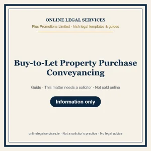Buy-to-Let Property Purchase Conveyancing – guide
