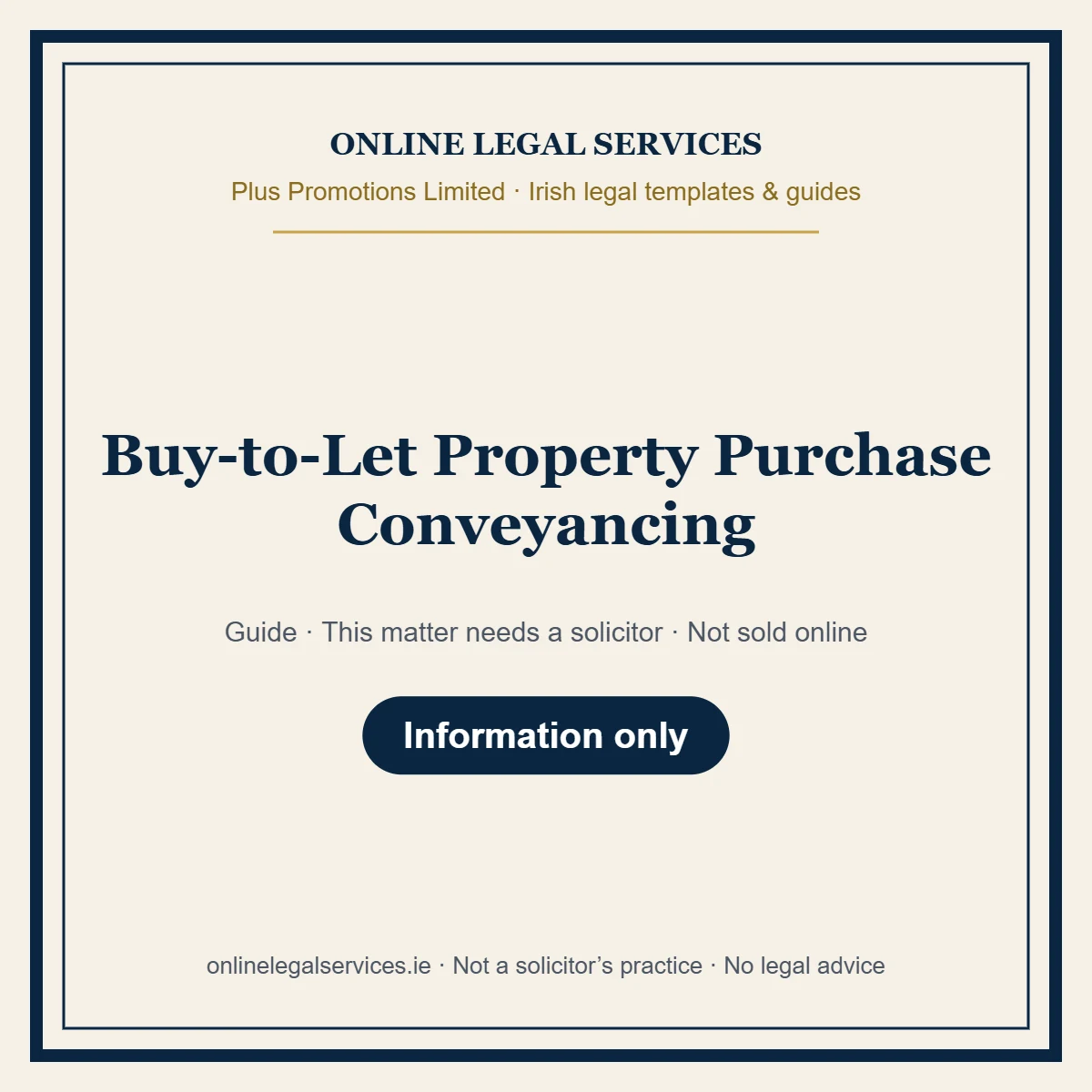 Buy-to-Let Property Purchase Conveyancing – guide