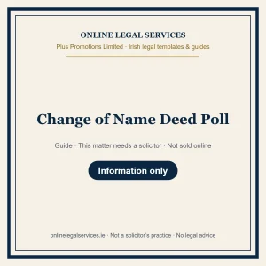 Change of Name Deed Poll – guide