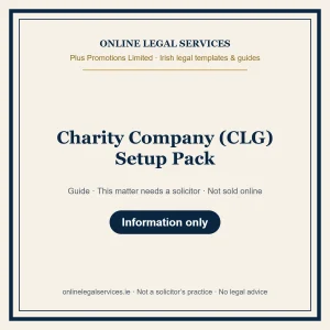 Charity Company (CLG) Setup Pack – guide