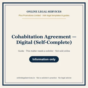 Cohabitation Agreement — Digital (Self-Complete) – guide