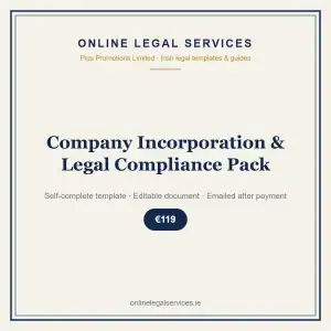 Company Incorporation & Legal Compliance Pack — self-complete template | OnlineLegalServices.ie