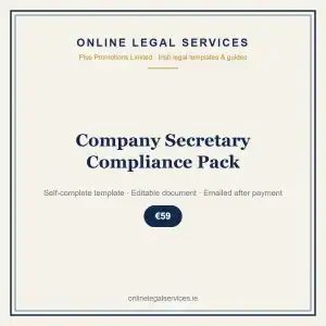Company Secretary Compliance Pack — self-complete template | OnlineLegalServices.ie