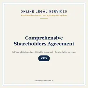 Comprehensive Shareholders Agreement — Digital (Self-Complete) — self-complete template | OnlineLegalServices.ie