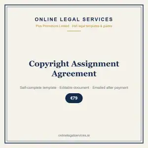 Copyright Assignment Agreement — self-complete template | OnlineLegalServices.ie