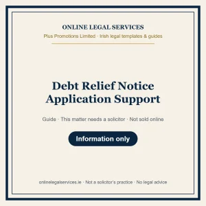 Debt Relief Notice Application Support – guide