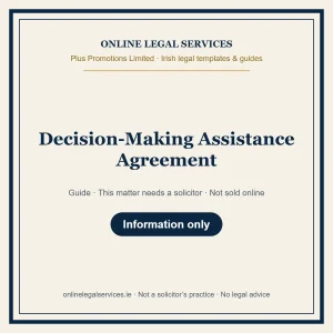 Decision-Making Assistance Agreement – guide