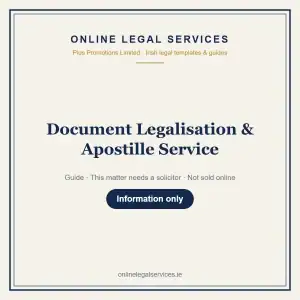 Document Legalisation & Apostille Service — information guide | OnlineLegalServices.ie