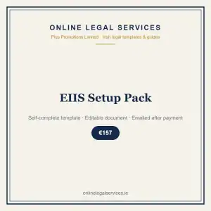 EIIS Setup Pack — self-complete template | OnlineLegalServices.ie