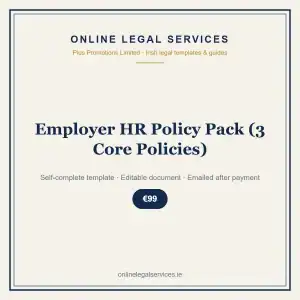 Employer HR Policy Pack (3 Core Policies) — self-complete template | OnlineLegalServices.ie