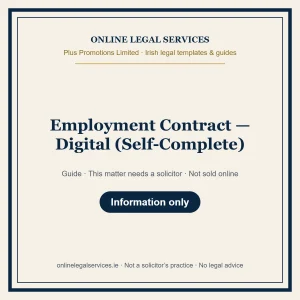 Employment Contract — Digital (Self-Complete) – guide