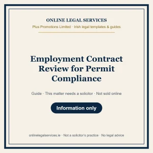 Employment Contract Review for Permit Compliance – guide