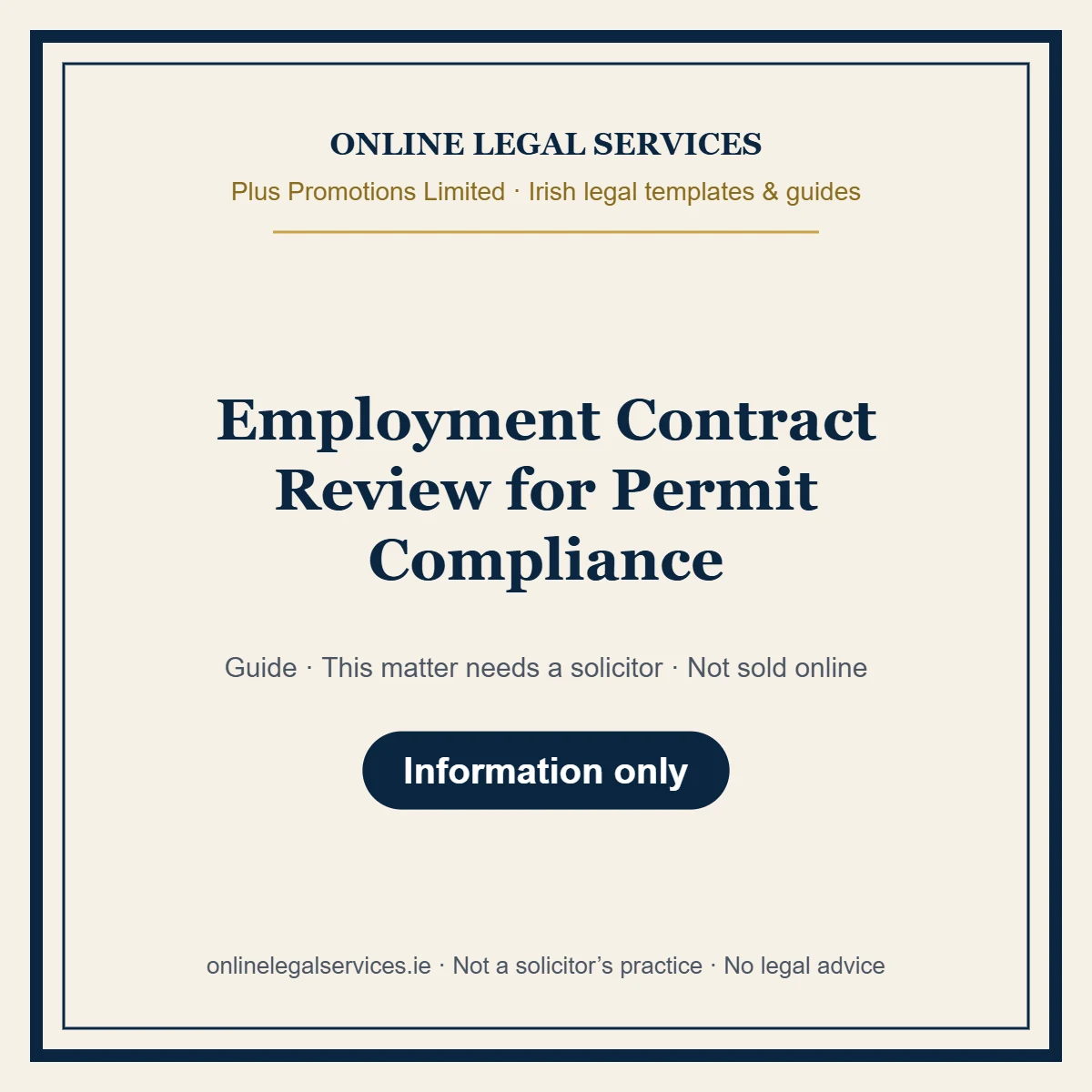 Employment Contract Review for Permit Compliance – guide