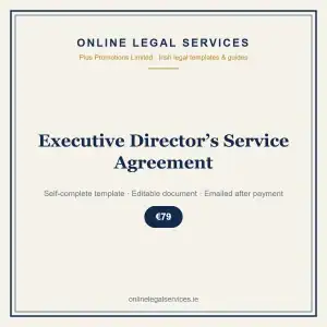 Executive Director’s Service Agreement — Digital (Self-Complete) — self-complete template | OnlineLegalServices.ie