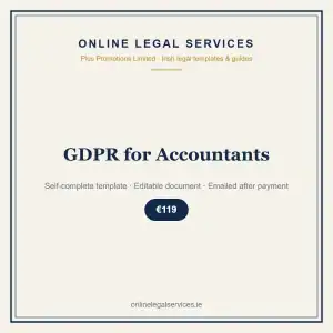 GDPR for Accountants — self-complete template | OnlineLegalServices.ie